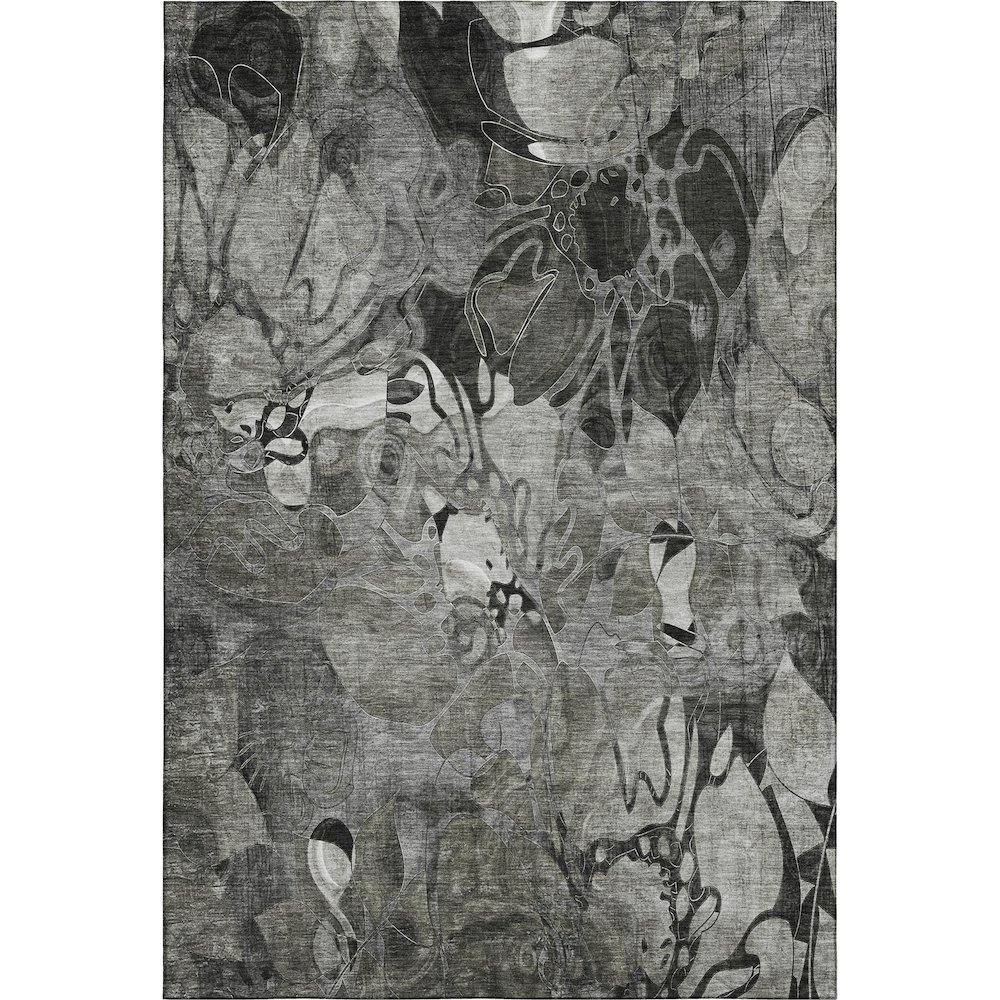Premium Machine Washable Mayfield  Gray 2'6" x 3'10" Rug. Picture 1
