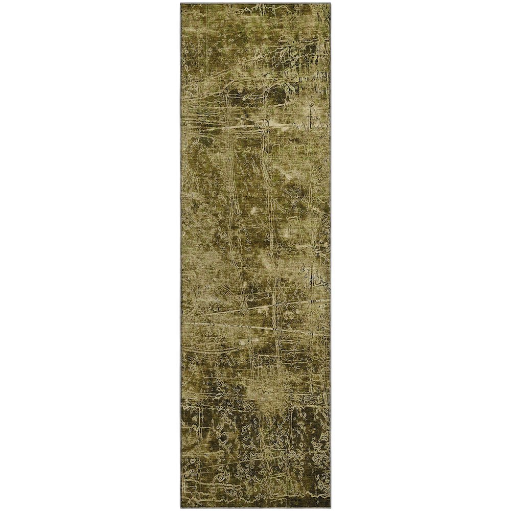 Premium Machine Washable Mayfield  Brown 2'3" x 7'6" Runner Rug. Picture 1