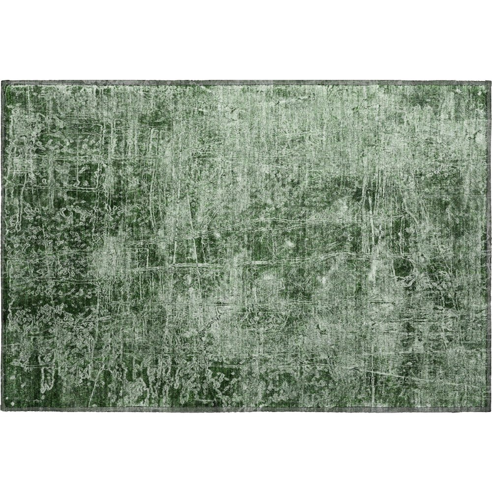 Premium Machine Washable Mayfield  Emerald 1'8" x 2'6" Rug. Picture 1