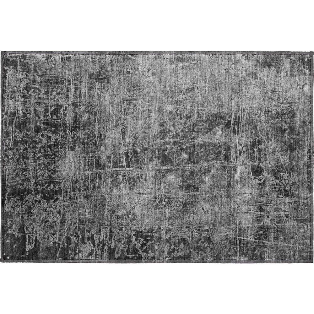 Premium Machine Washable Mayfield  Gray 1'8" x 2'6" Rug. Picture 1