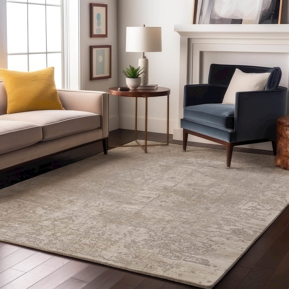 Premium Machine Washable Mayfield  Ivory 2'6" x 3'10" Rug. Picture 5