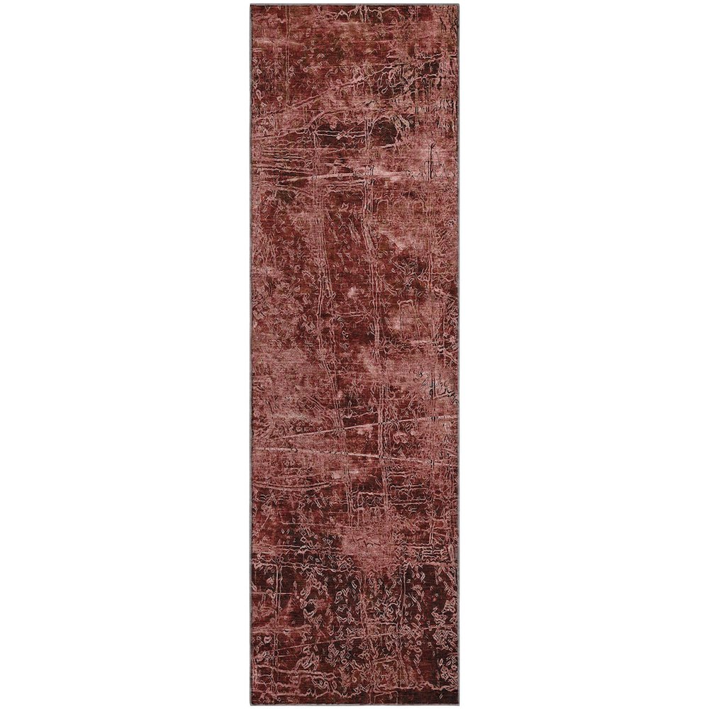 Premium Machine Washable Mayfield  Merlot 2'3" x 7'6" Runner Rug. Picture 1