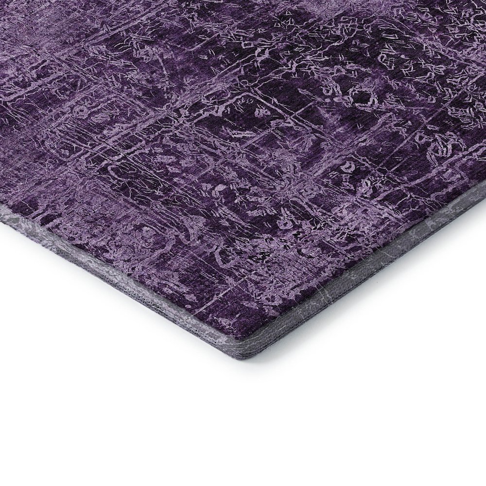 Premium Machine Washable Mayfield  Purple 1'8" x 2'6" Rug. Picture 3