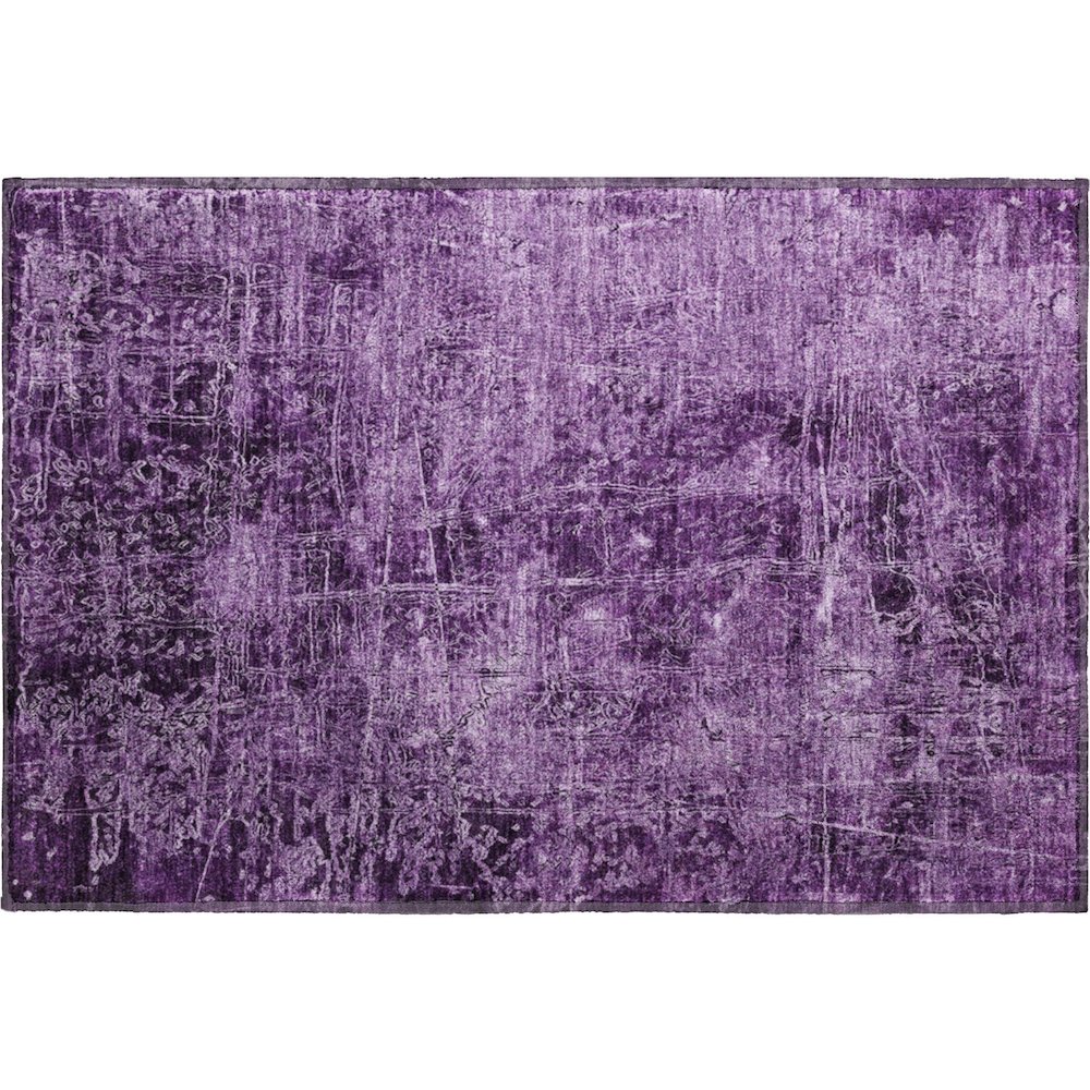 Premium Machine Washable Mayfield  Purple 1'8" x 2'6" Rug. Picture 1