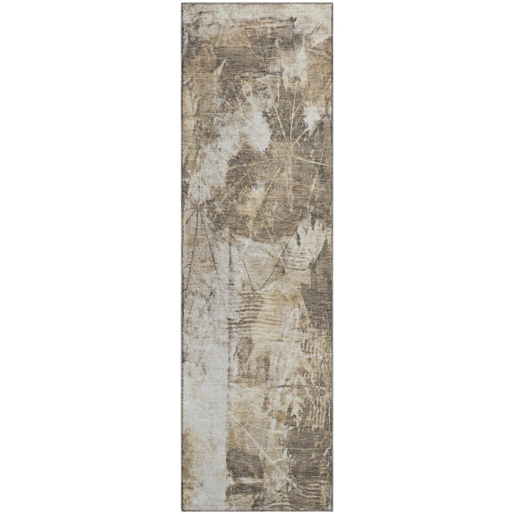 Premium Machine Washable Mayfield  Beige 2'3" x 7'6" Runner Rug. Picture 1