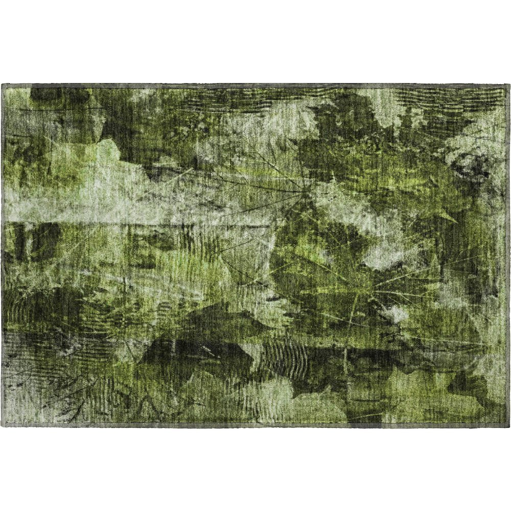 Premium Machine Washable Mayfield  Green 1'8" x 2'6" Rug. Picture 1