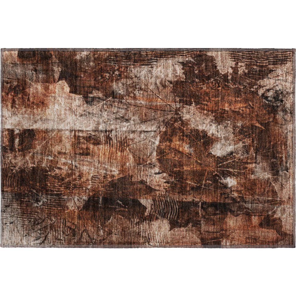 Premium Machine Washable Mayfield  Paprika 1'8" x 2'6" Rug. Picture 1