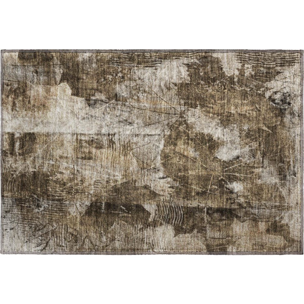 Premium Machine Washable Mayfield  Taupe 1'8" x 2'6" Rug. Picture 1