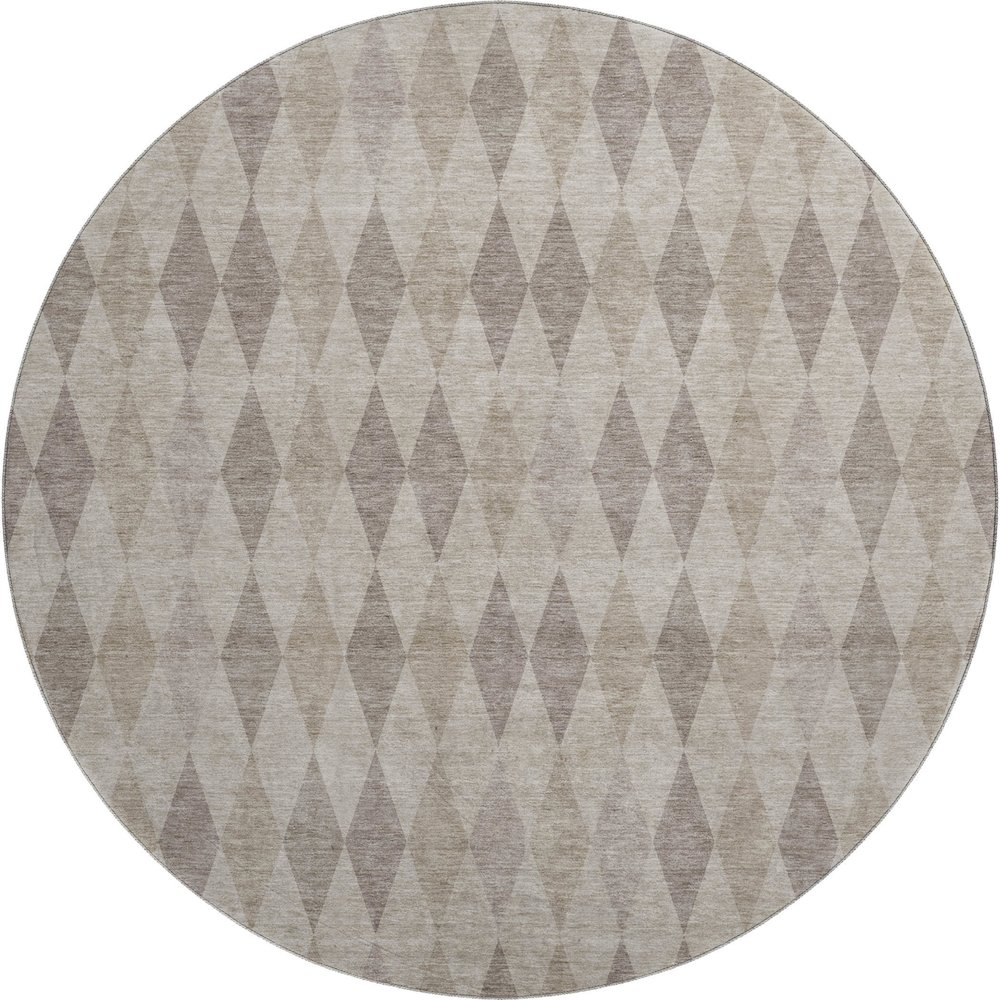 Premium Machine Washable Mayfield  Beige 8' x 8' Round Rug. Picture 1