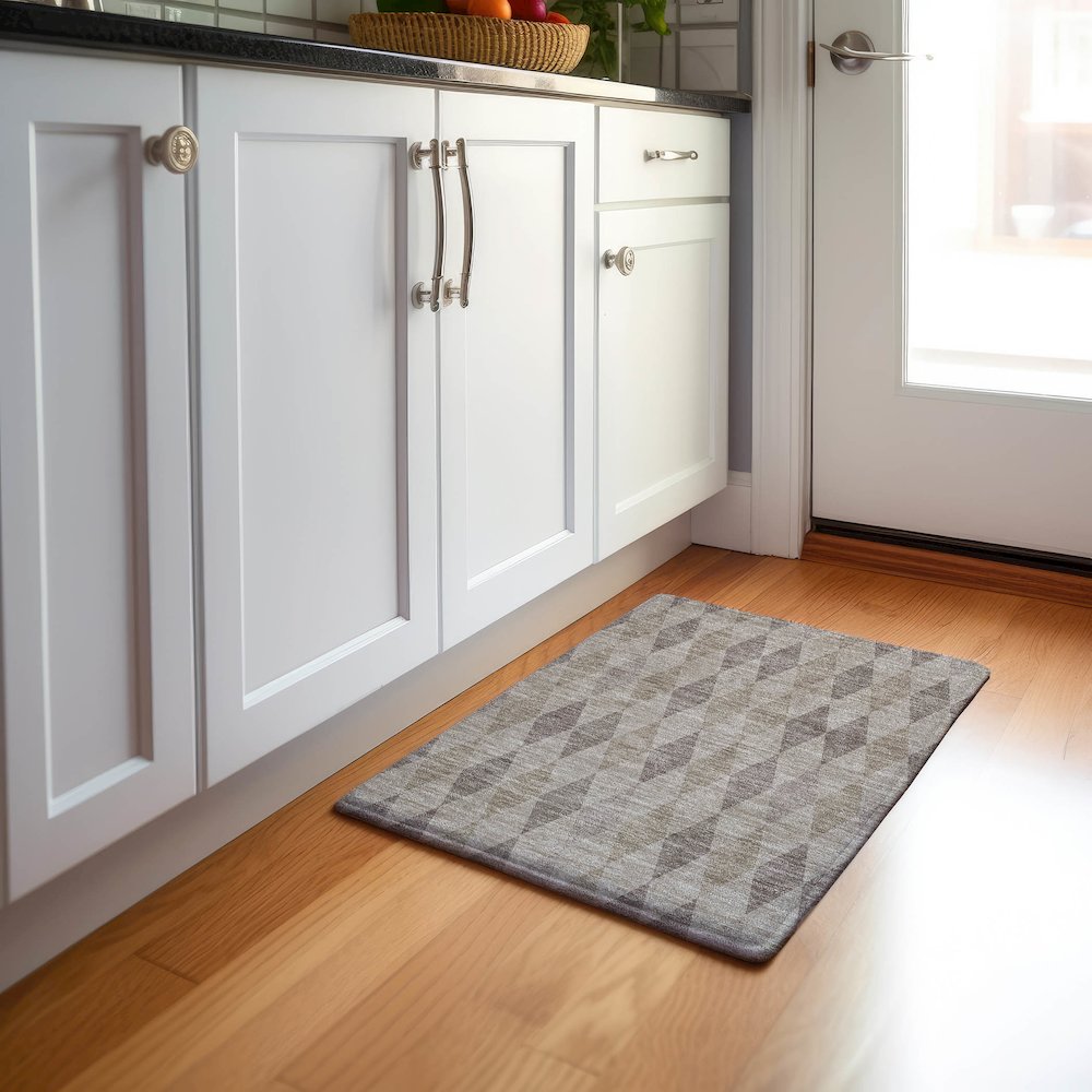 Premium Machine Washable Mayfield  Beige 1'8" x 2'6" Rug. Picture 5