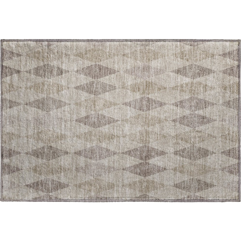 Premium Machine Washable Mayfield  Beige 1'8" x 2'6" Rug. Picture 1