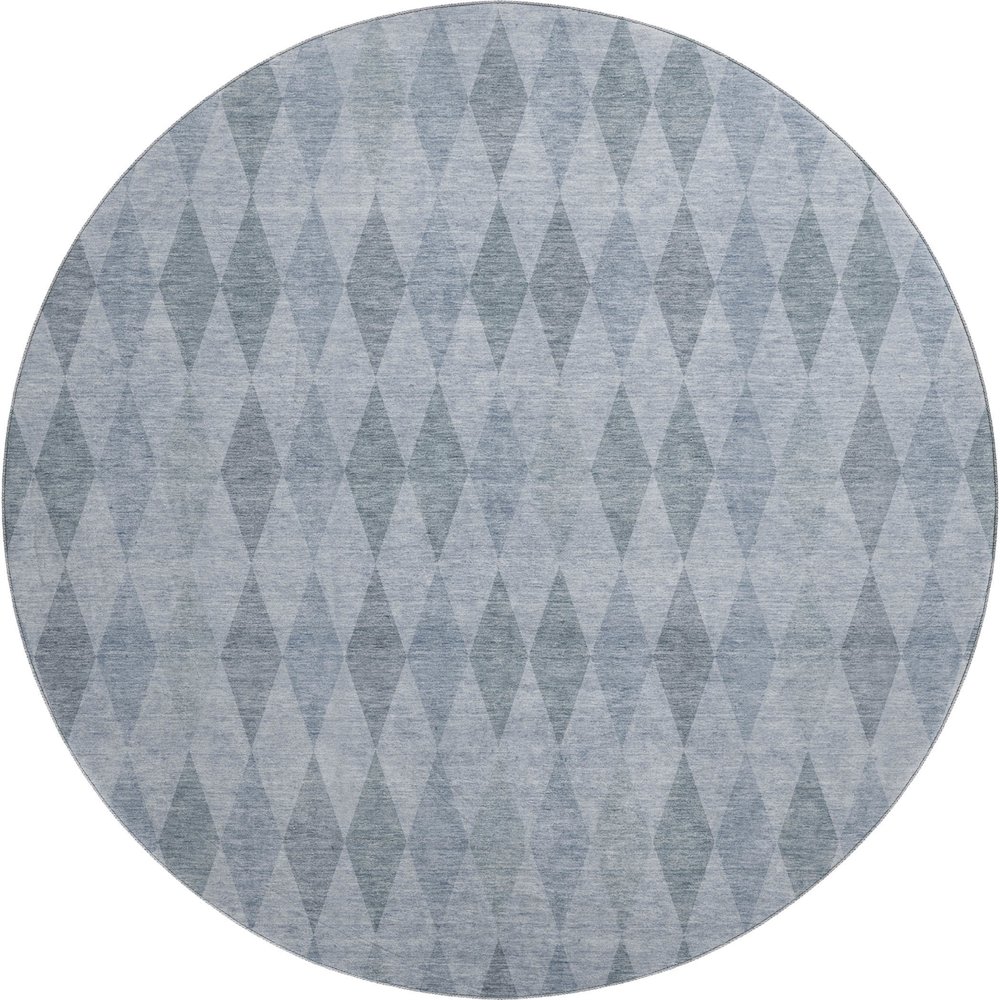 Premium Machine Washable Mayfield  Denim 8' x 8' Round Rug. Picture 1