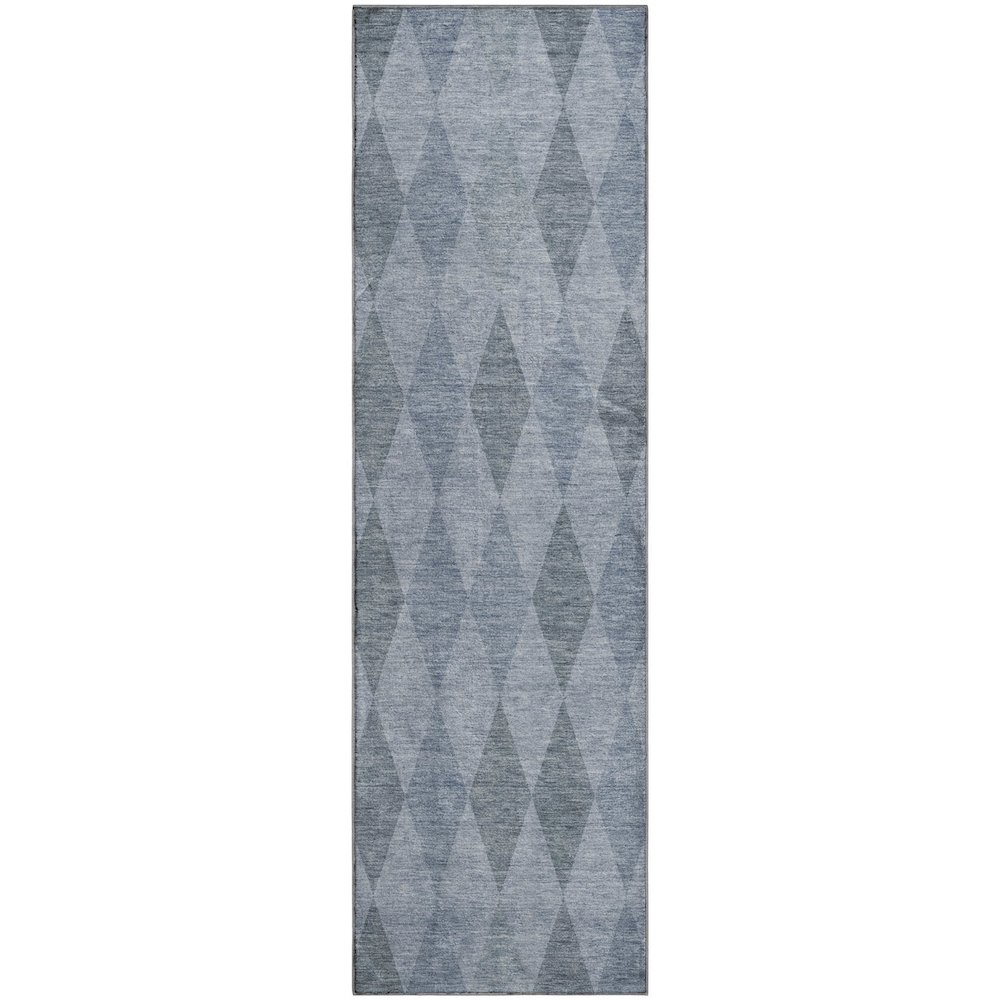Premium Machine Washable Mayfield  Denim 2'3" x 7'6" Runner Rug. Picture 1