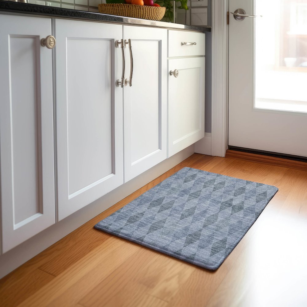 Premium Machine Washable Mayfield  Denim 1'8" x 2'6" Rug. Picture 5