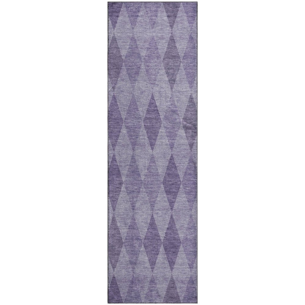 Premium Machine Washable Mayfield  Purple 2'3" x 7'6" Runner Rug. Picture 1