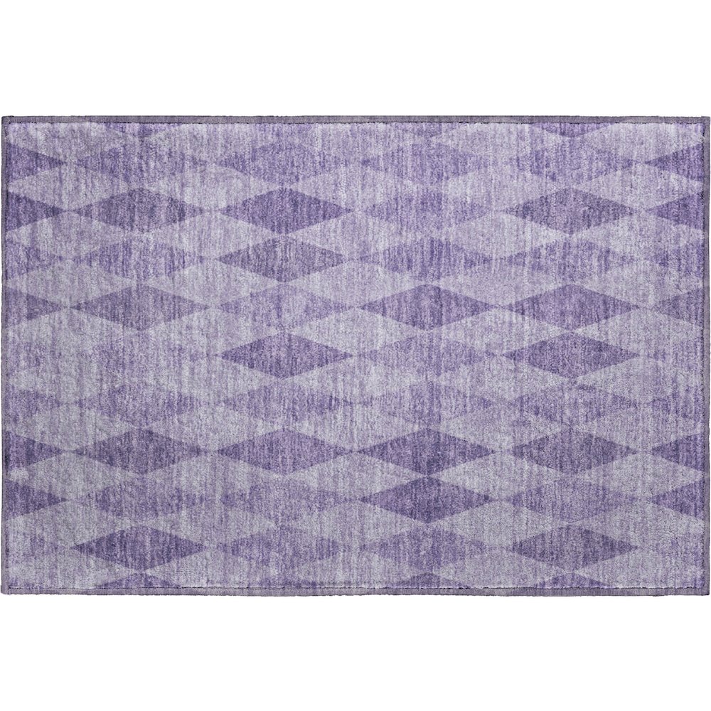 Premium Machine Washable Mayfield  Purple 1'8" x 2'6" Rug. Picture 1