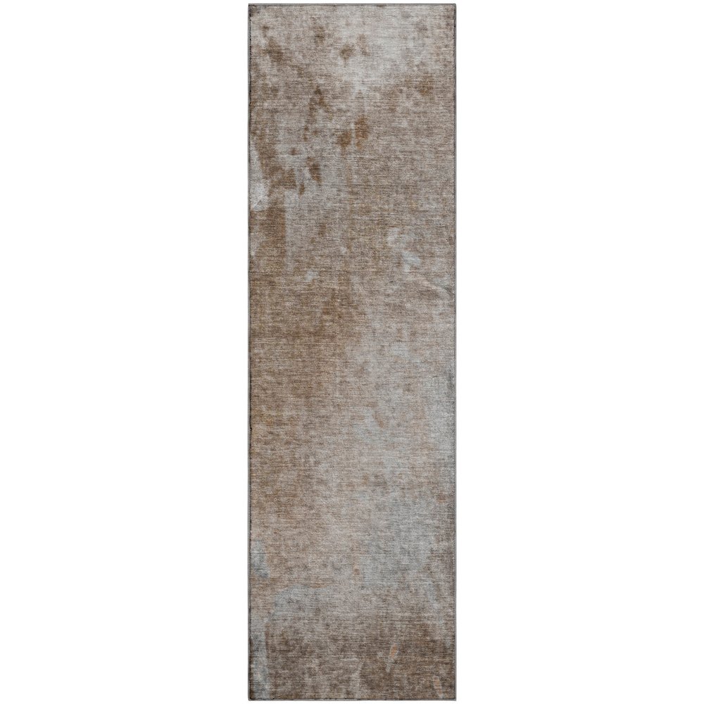 Premium Machine Washable Mayfield  Mocha 2'3" x 7'6" Runner Rug. Picture 1