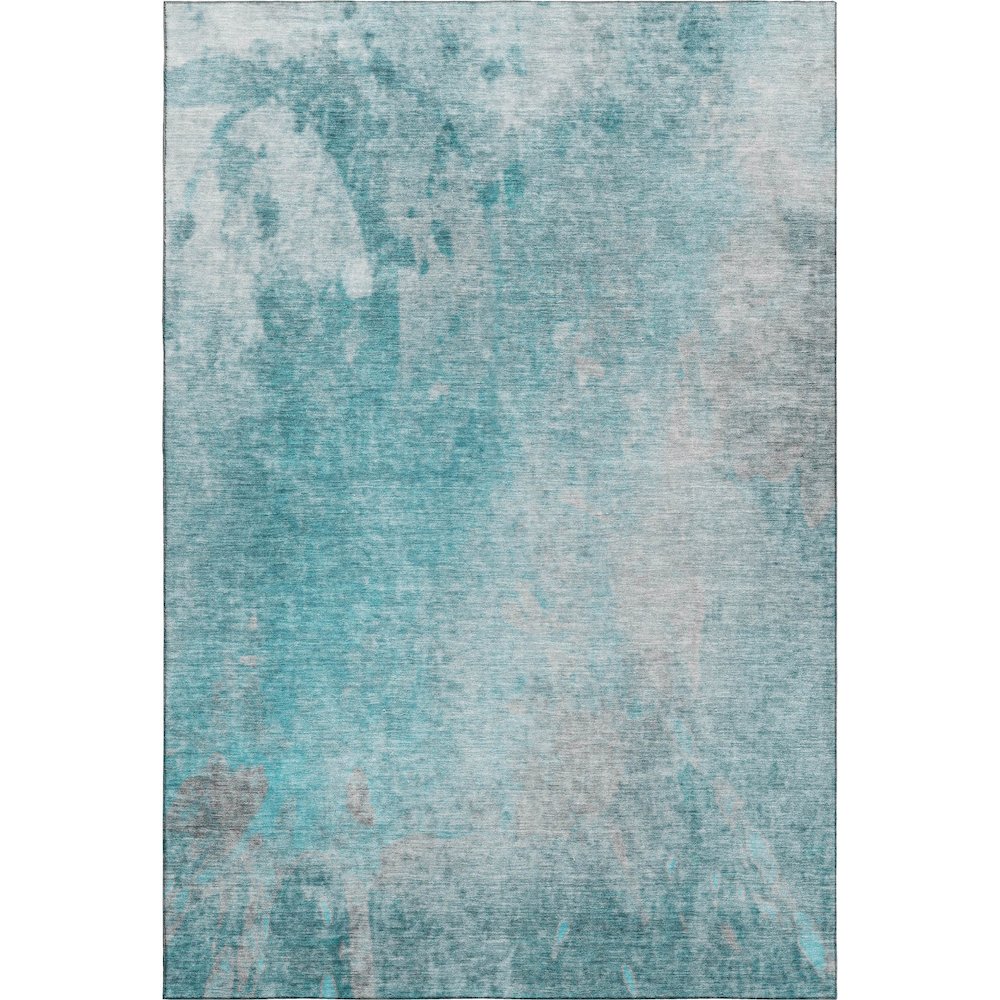 Premium Machine Washable Mayfield  Teal 2'6" x 3'10" Rug. Picture 1