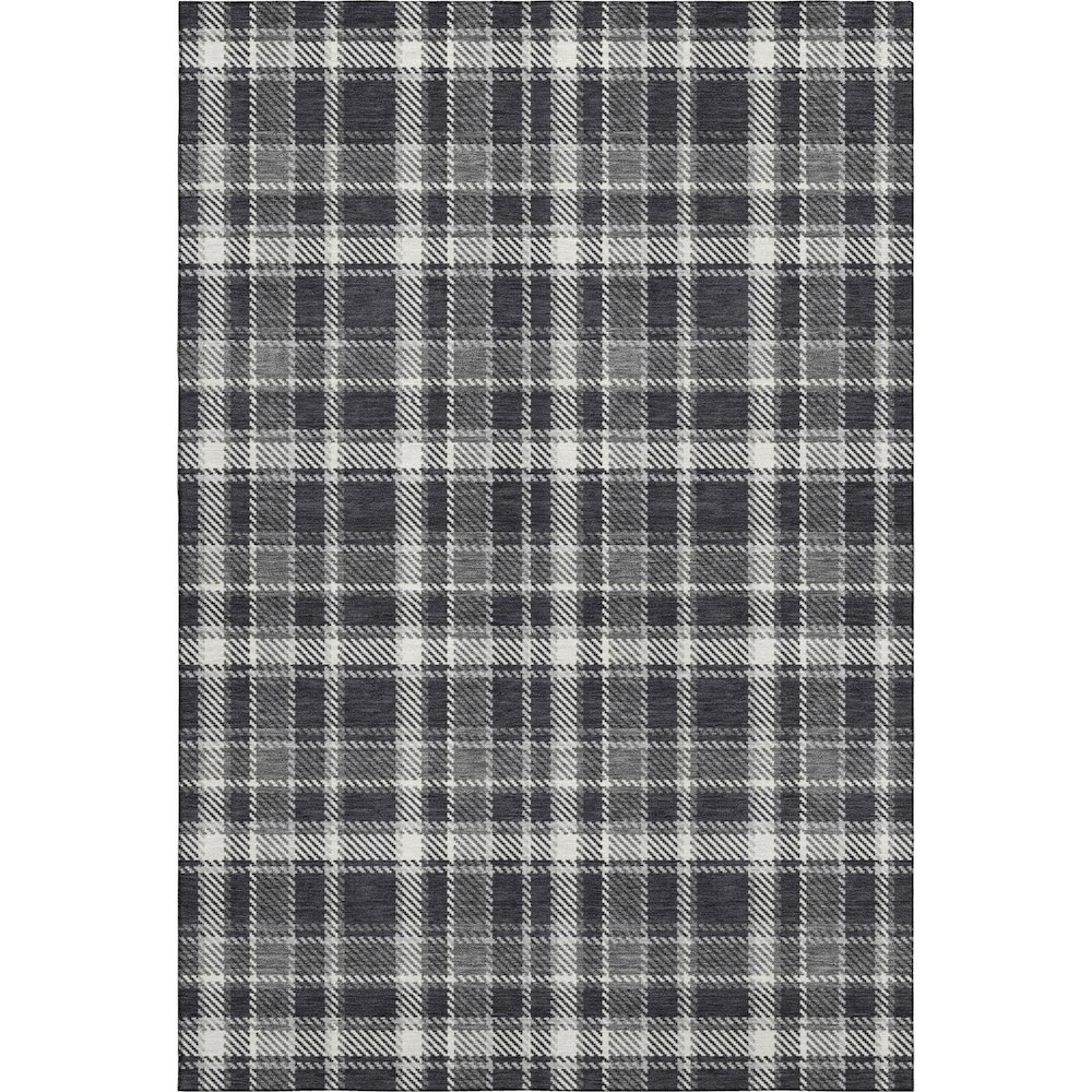 Premium Machine Washable Mayfield  Black 2'6" x 3'10" Rug. Picture 1