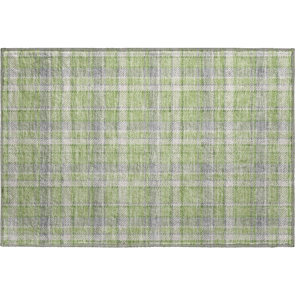 Premium Machine Washable Mayfield  Green 1'8" x 2'6" Rug. Picture 1
