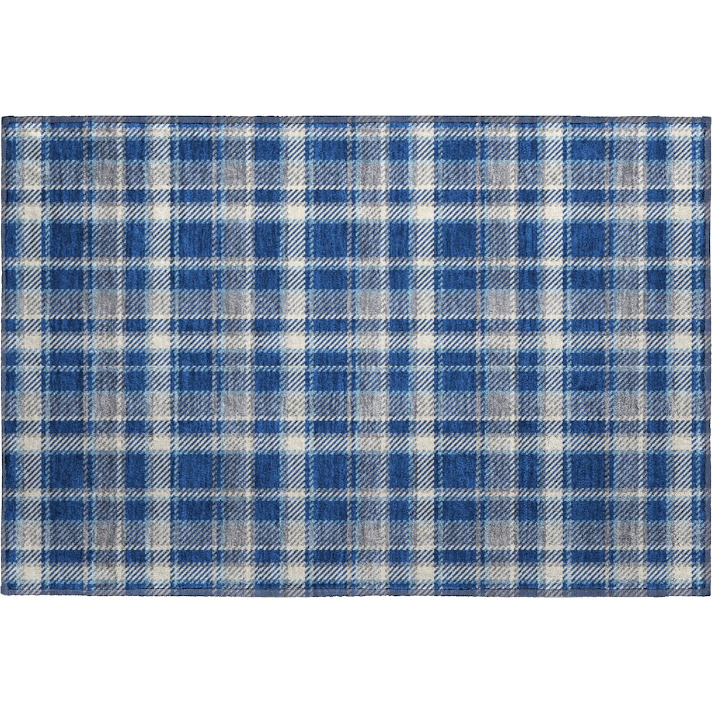 Premium Machine Washable Mayfield  Navy 1'8" x 2'6" Rug. Picture 1