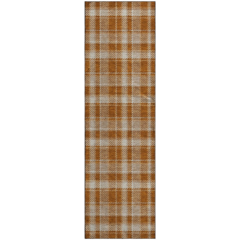 Premium Machine Washable Mayfield  Paprika 2'3" x 7'6" Runner Rug. Picture 1