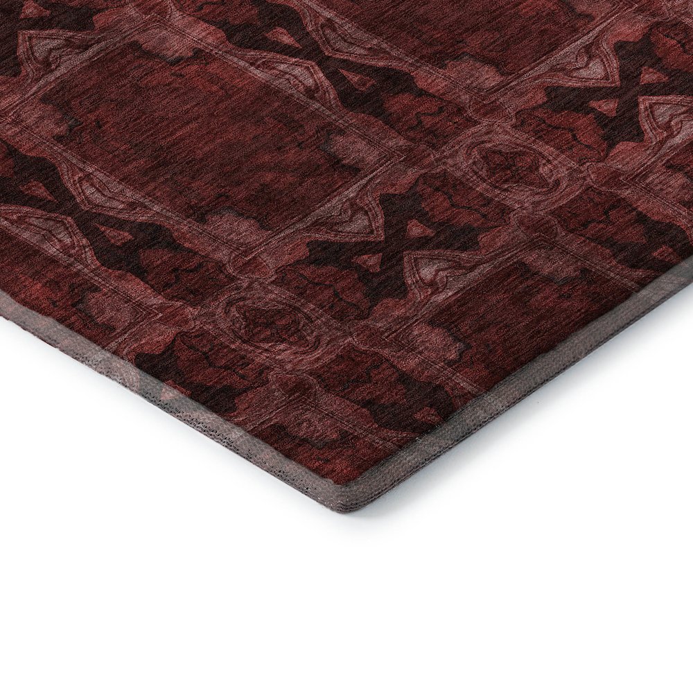 Premium Machine Washable Mayfield  Burgundy 1'8" x 2'6" Rug. Picture 3