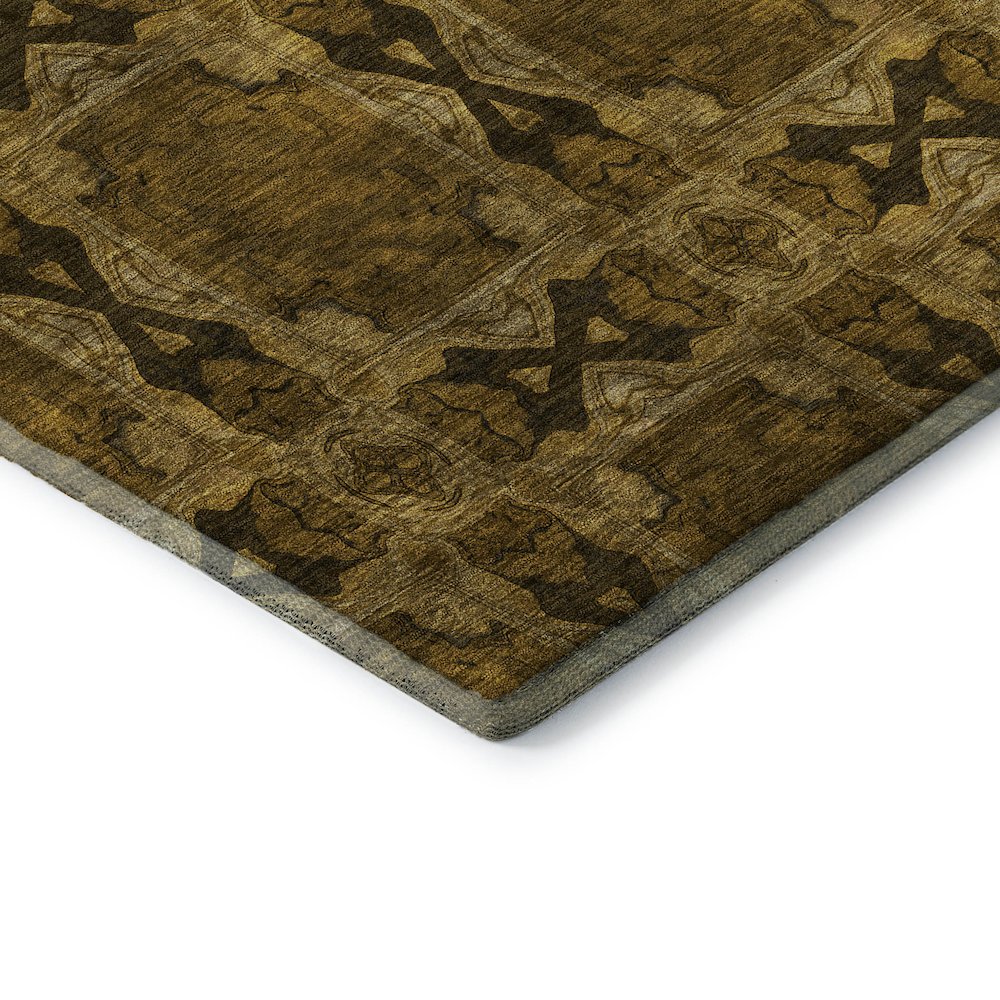 Premium Machine Washable Mayfield  Chocolate 1'8" x 2'6" Rug. Picture 3