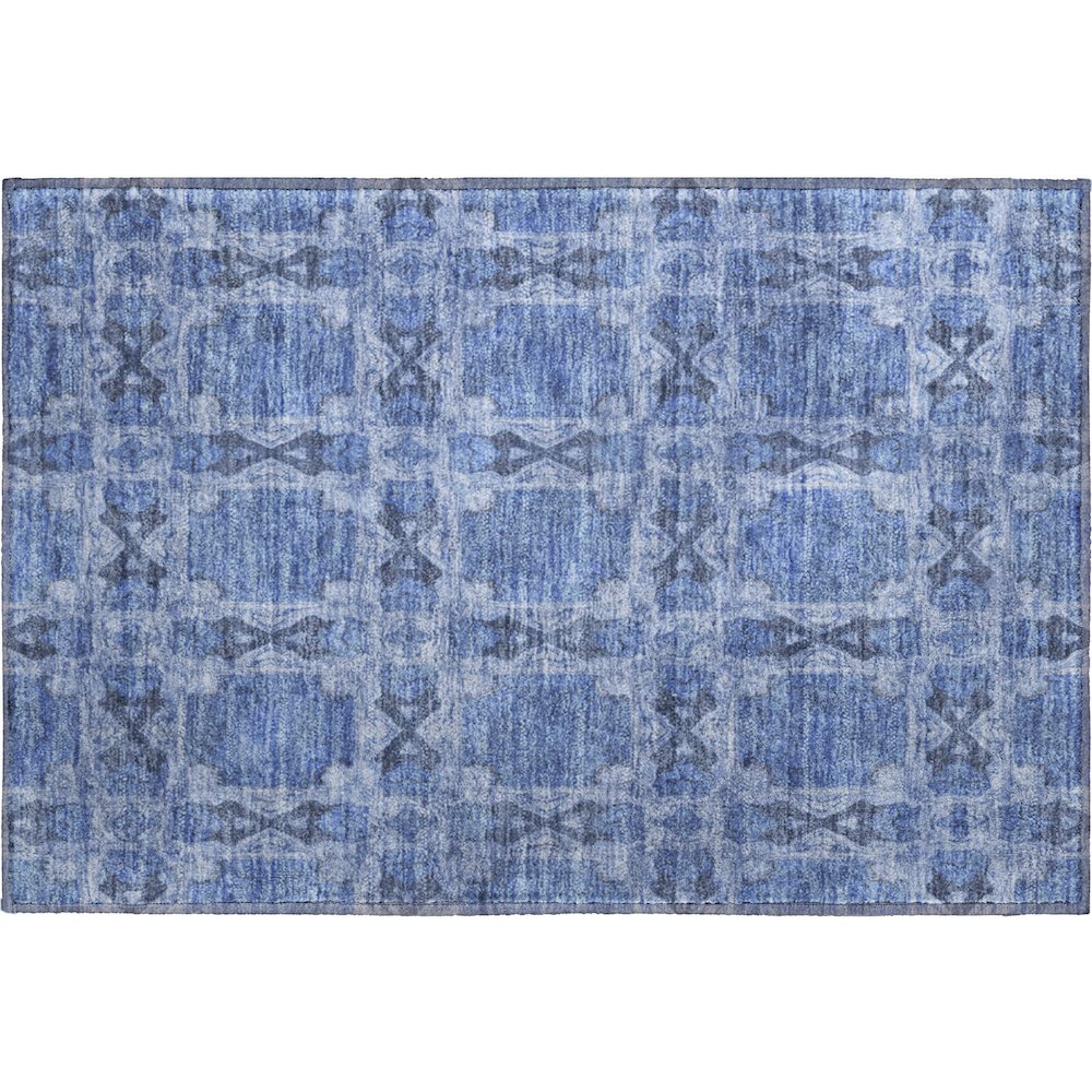 Premium Machine Washable Mayfield  Denim 1'8" x 2'6" Rug. Picture 1