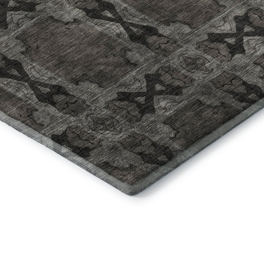 Premium Machine Washable Mayfield  Gray 1'8" x 2'6" Rug. Picture 3