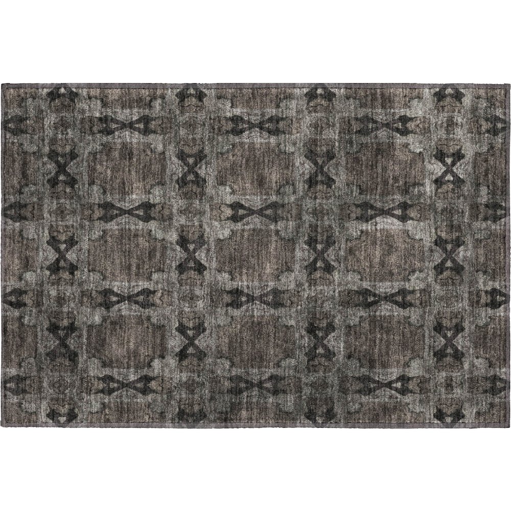 Premium Machine Washable Mayfield  Gray 1'8" x 2'6" Rug. Picture 1