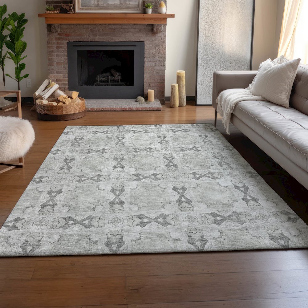 Premium Machine Washable Mayfield  Ivory 2'6" x 3'10" Rug. Picture 6
