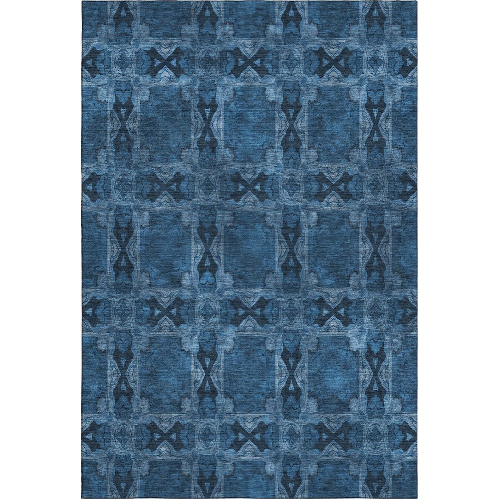 Premium Machine Washable Mayfield  Navy 2'6" x 3'10" Rug. Picture 1