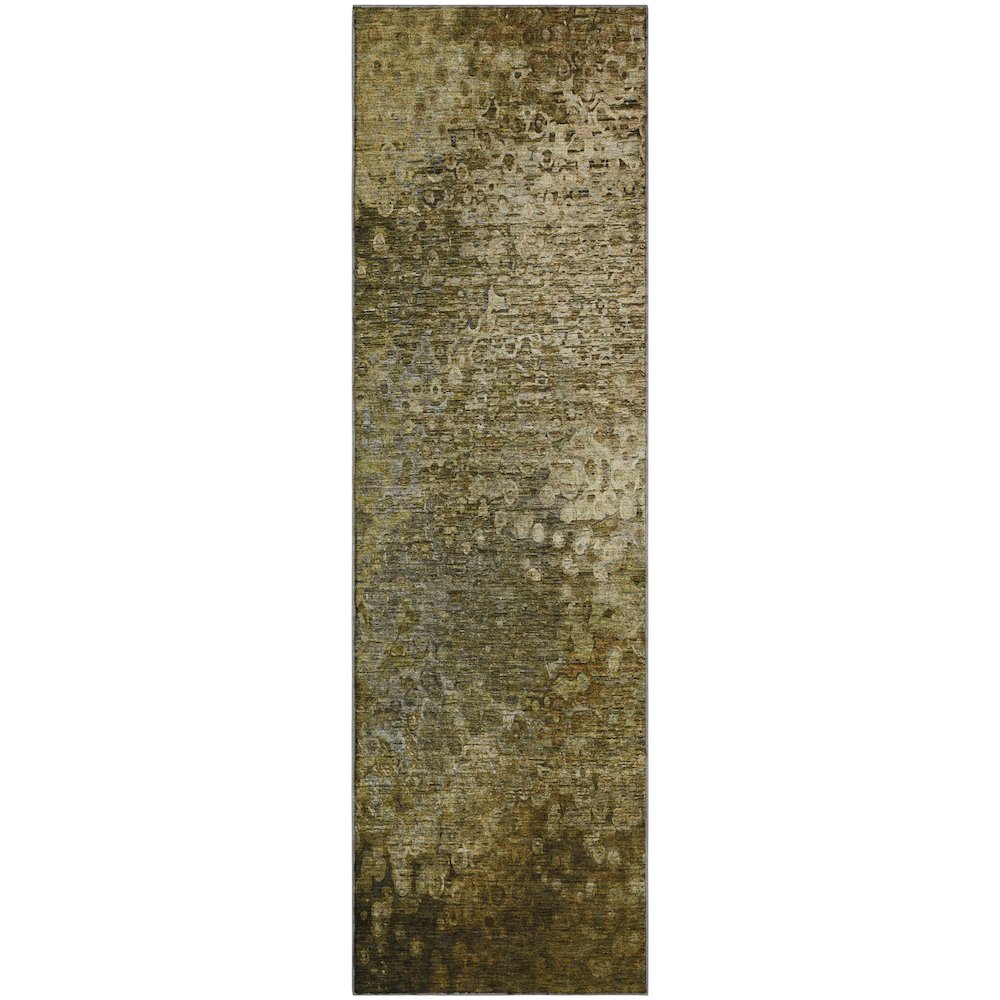 Premium Machine Washable Mayfield  Brown 2'3" x 7'6" Runner Rug. Picture 1