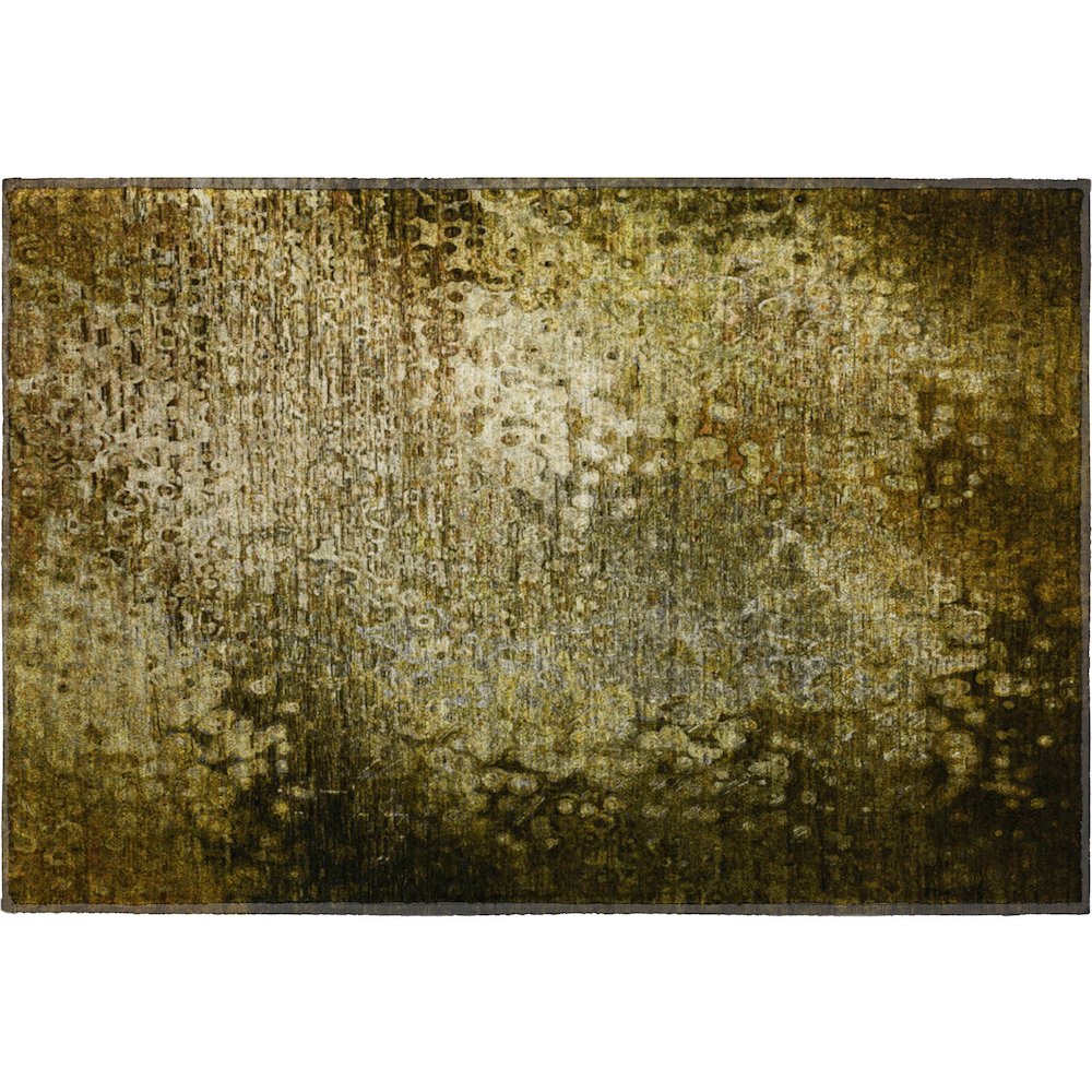 Premium Machine Washable Mayfield  Brown 1'8" x 2'6" Rug. Picture 1