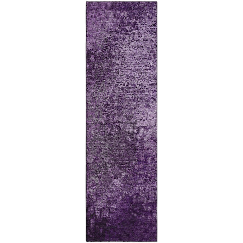 Premium Machine Washable Mayfield  Purple 2'3" x 7'6" Runner Rug. Picture 1