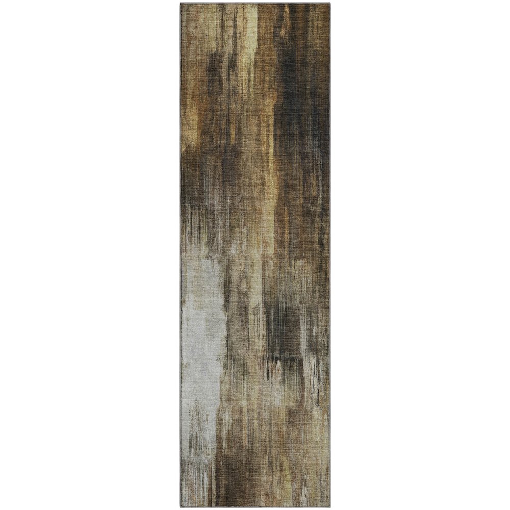 Premium Machine Washable Mayfield  Chocolate 2'3" x 7'6" Runner Rug. Picture 1