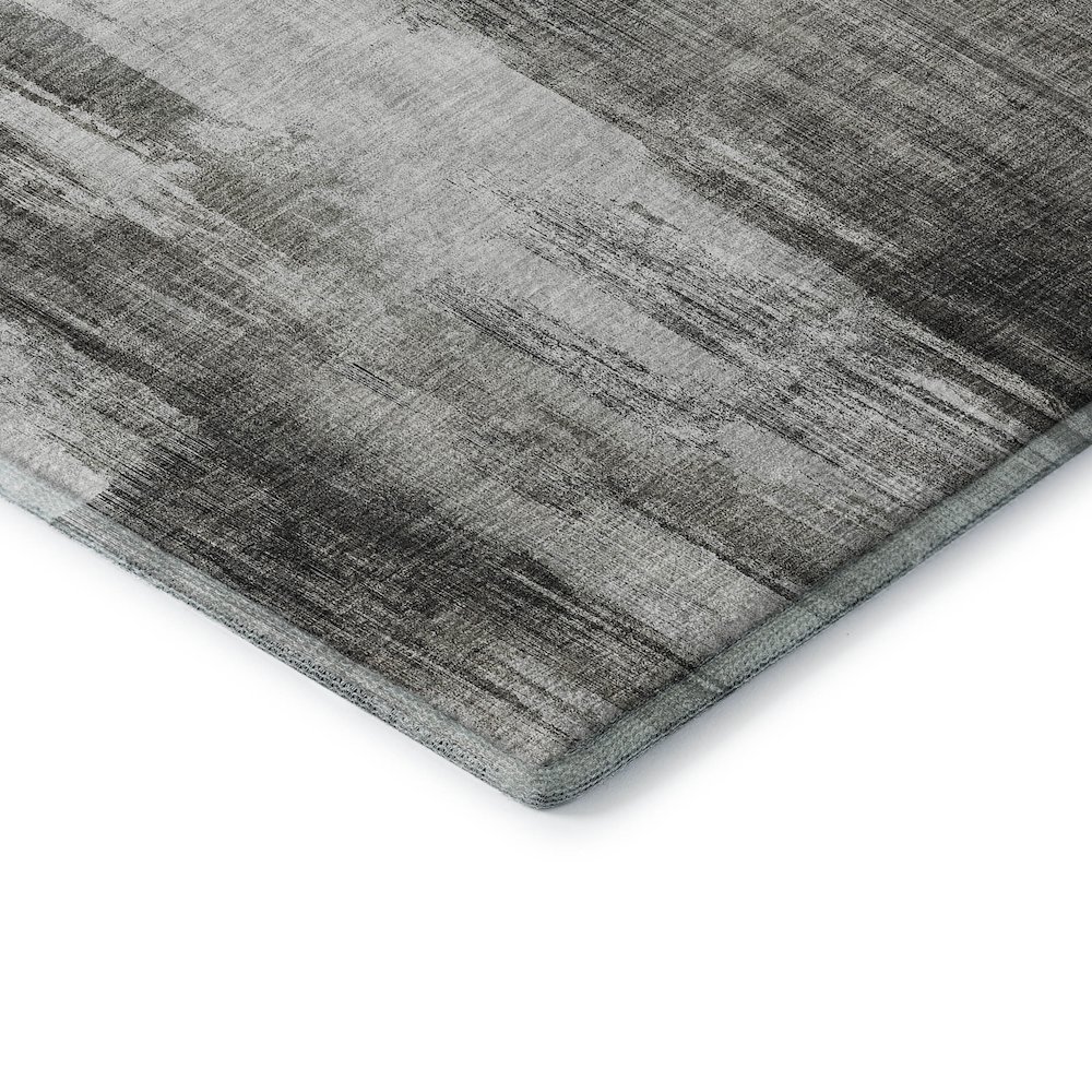 Premium Machine Washable Mayfield  Gray 1'8" x 2'6" Rug. Picture 3