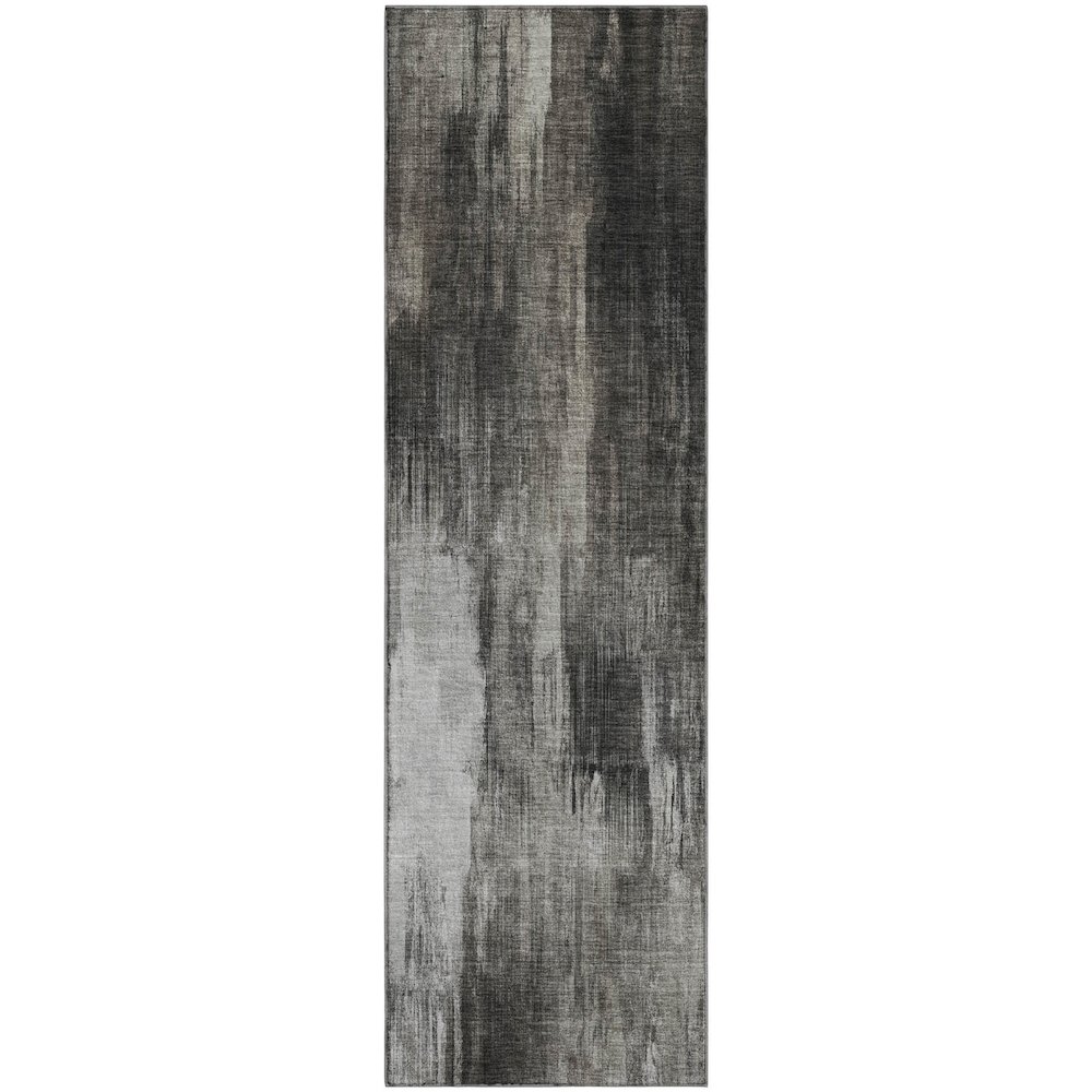 Premium Machine Washable Mayfield  Gray 2'3" x 7'6" Runner Rug. Picture 1