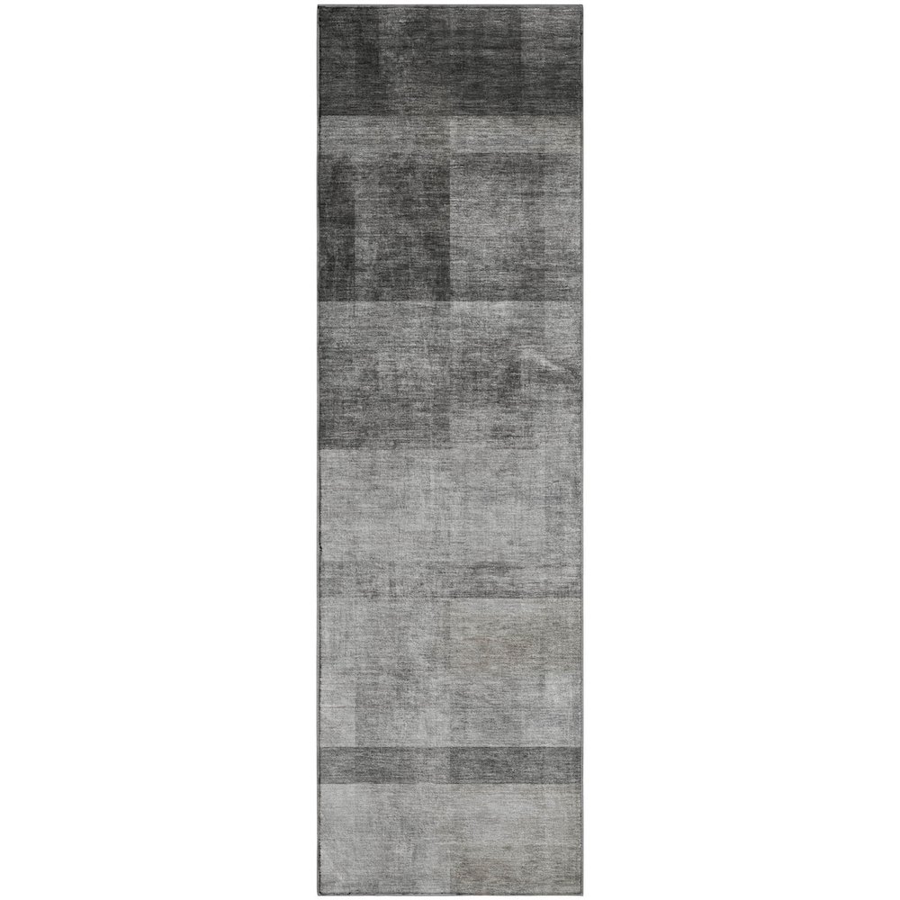 Premium Machine Washable Mayfield  Gray 2'3" x 7'6" Runner Rug. Picture 1