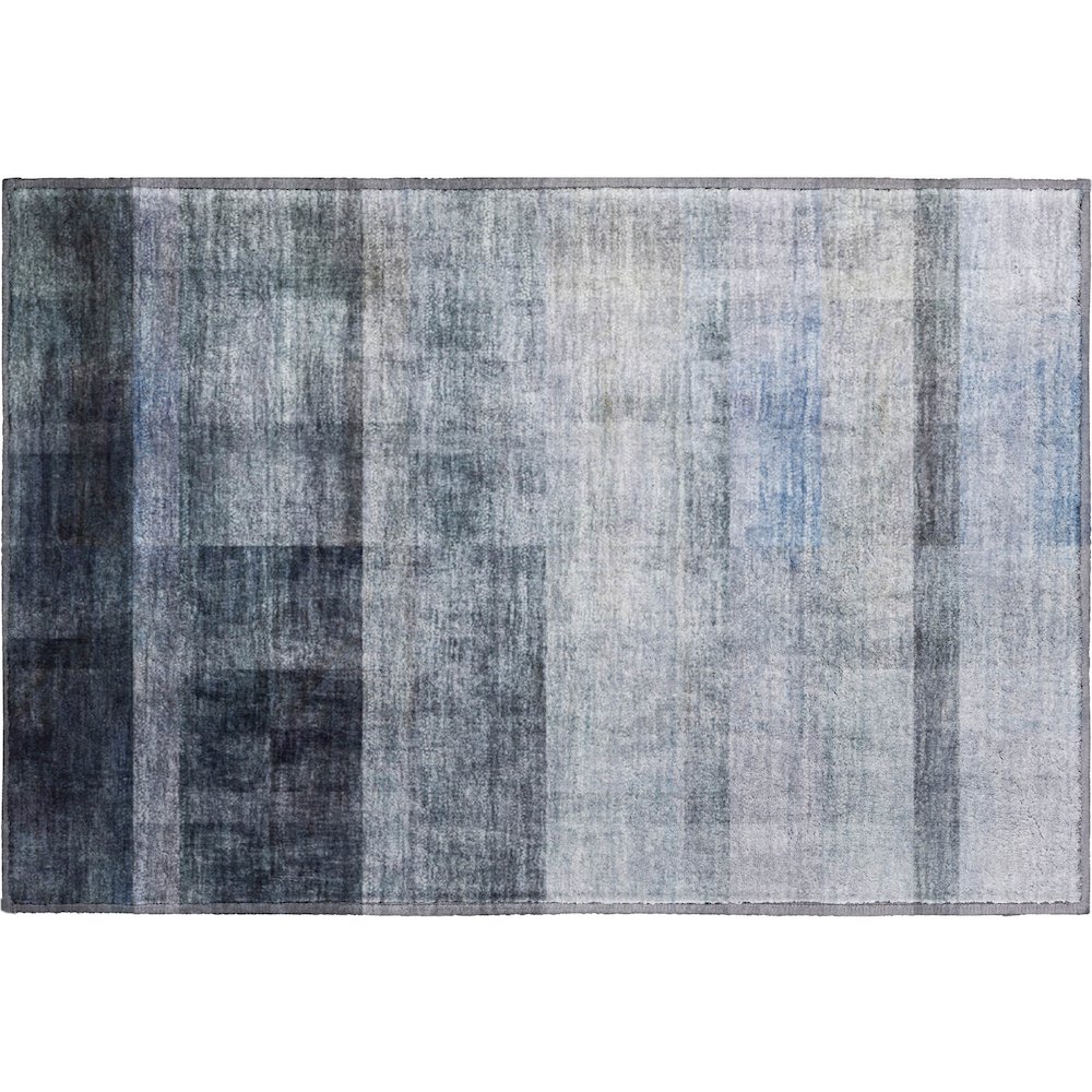 Premium Machine Washable Mayfield  Navy 1'8" x 2'6" Rug. Picture 1