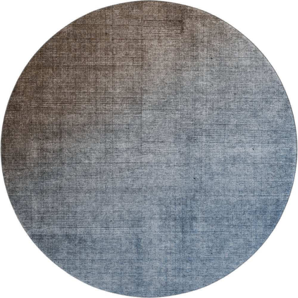 Premium Machine Washable Mayfield  Chocolate 8' x 8' Round Rug. Picture 1