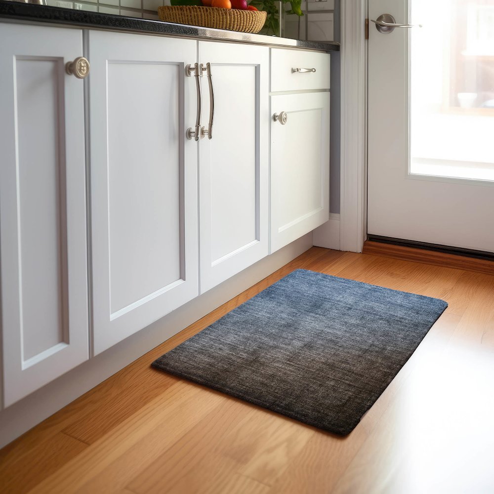 Premium Machine Washable Mayfield  Chocolate 1'8" x 2'6" Rug. Picture 5