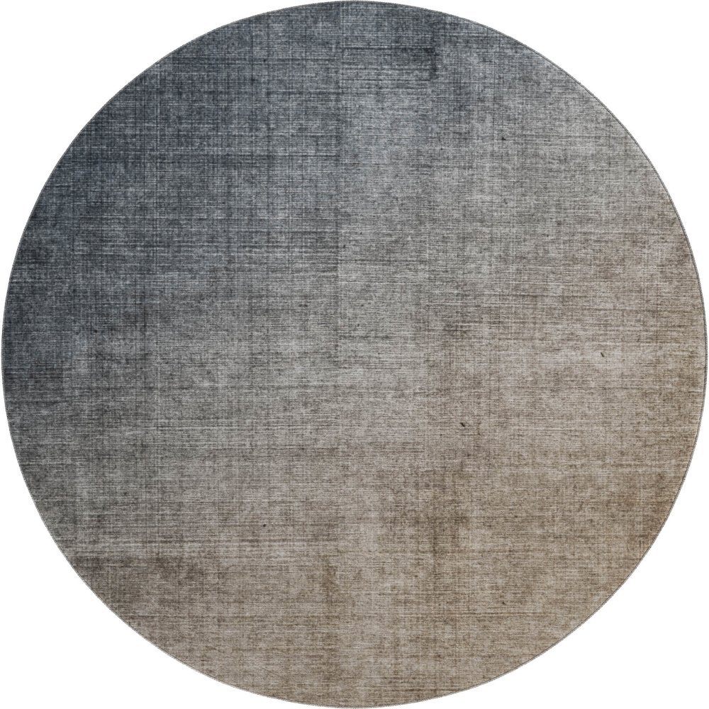 Premium Machine Washable Mayfield  Gray 8' x 8' Round Rug. Picture 1