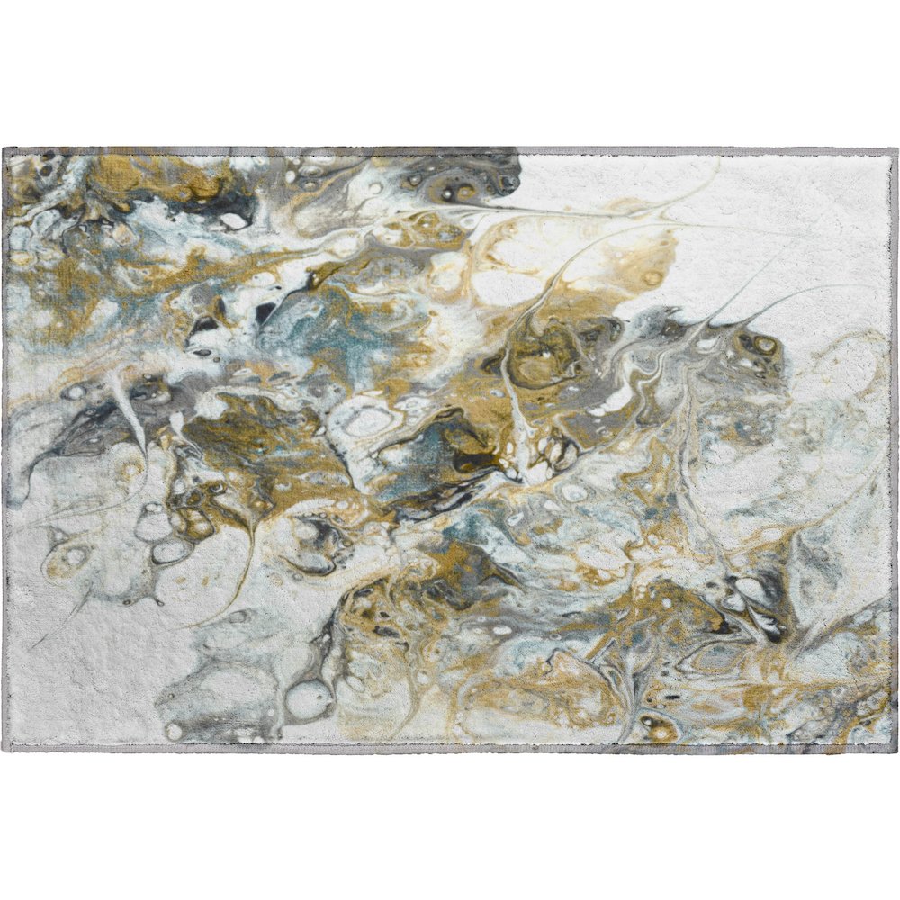 Premium Machine Washable Mayfield  Smoke 1'8" x 2'6" Rug. Picture 1