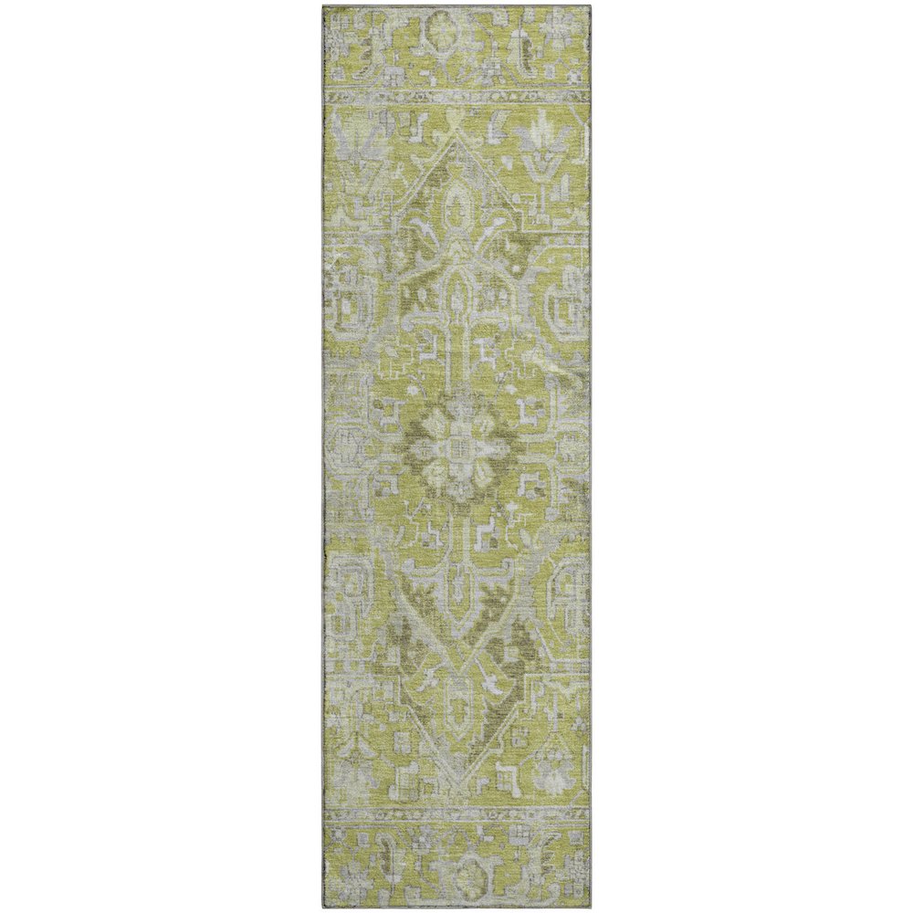Premium Machine Washable Mayfield  Aloe 2'3" x 7'6" Runner Rug. Picture 1