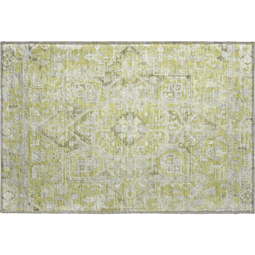 Premium Machine Washable Mayfield  Aloe 1'8" x 2'6" Rug. Picture 1