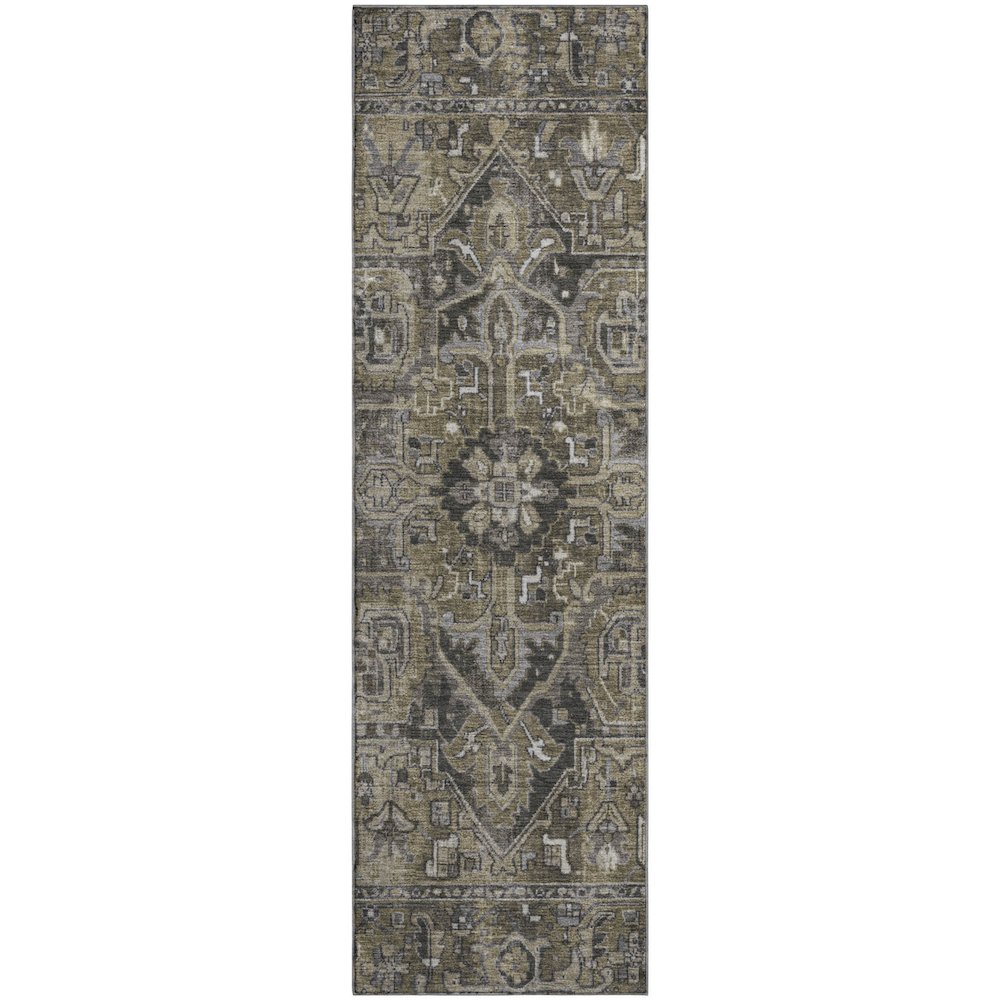Premium Machine Washable Mayfield  Taupe 2'3" x 7'6" Runner Rug. Picture 1
