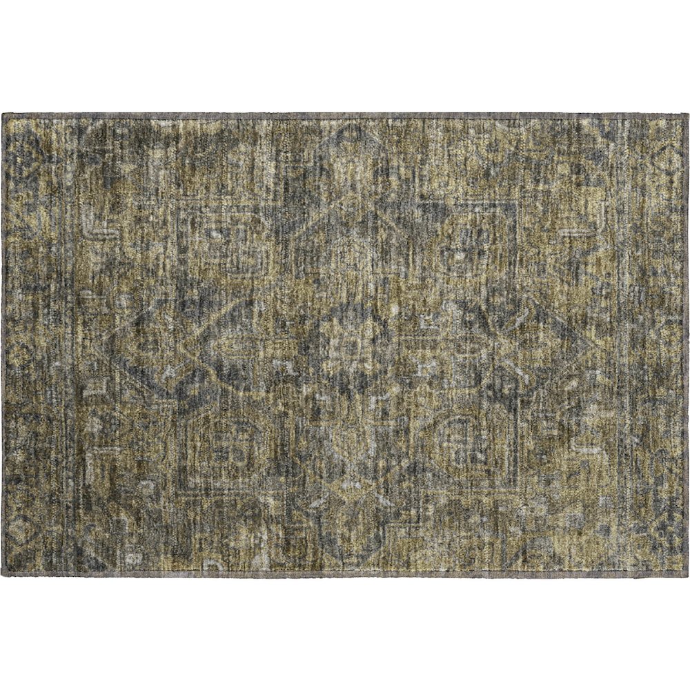 Premium Machine Washable Mayfield  Chocolate 1'8" x 2'6" Rug. Picture 1