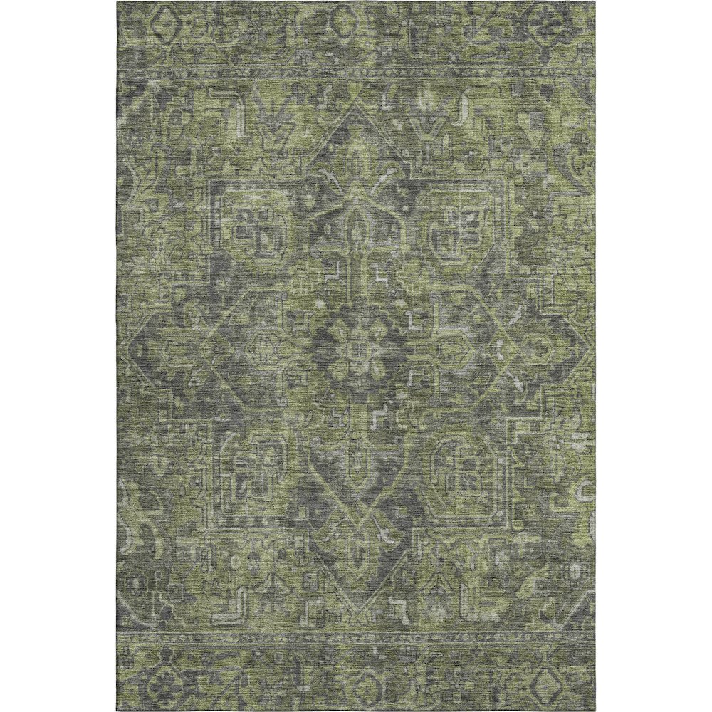 Premium Machine Washable Mayfield  Green 2'6" x 3'10" Rug. Picture 1